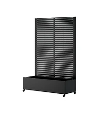 Asagikoiai Rolling Metal Raised Garden Bed with Trellis and Drainage, Outdoor Planter Box