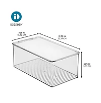iDesign Stackable Shoe Box with Lid for Wedges or Flats, 2-Pack, Usa Made