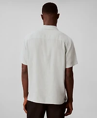Calvin Klein Men's Linen-Blend Classic Button-Down Shirt