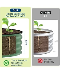 Xo 2-Pack 8x4x1.5FT Galvanized Raised Garden Bed, Metal Planter Boxes for Vegetables Flowers Herbs