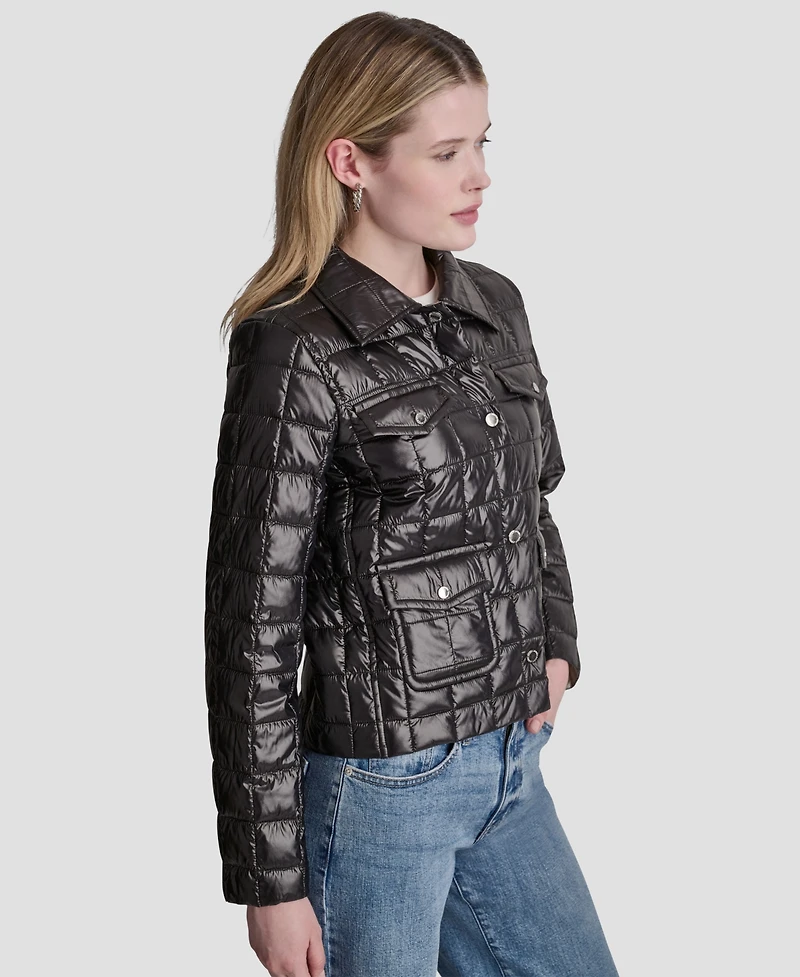 Dkny Jeans Women's Box Quilt Lightweight Jacket