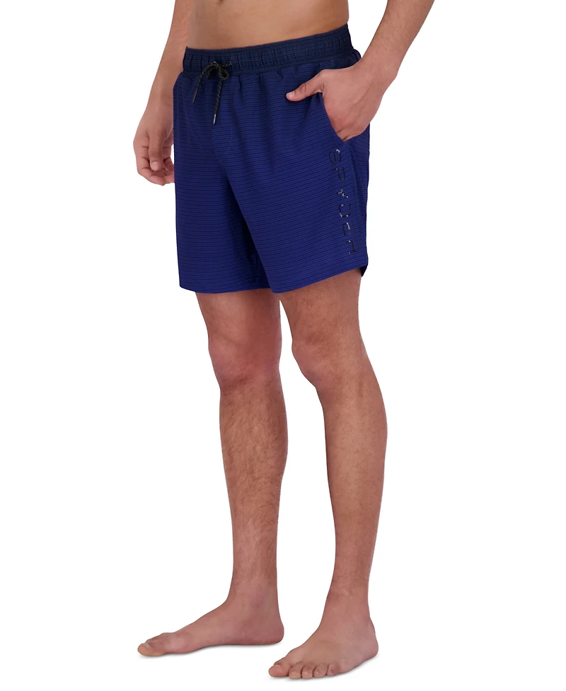 Spyder Men's Gradient Stripe Printed 7" Volley Swimsuit