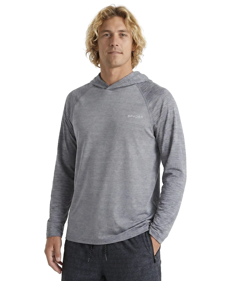 Spyder Men's Birdseye Heather Hooded Long-Sleeve Rashguard