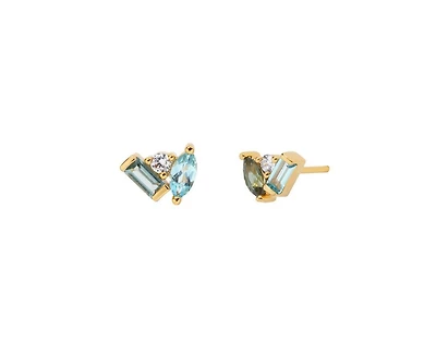 Little Sky Stone Seraphina Topaz Tourmaline Stud Earrings