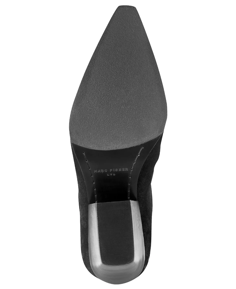 Marc Fisher Ltd Women's Tayla Suede Whipstitch Tall Block Heel Boots