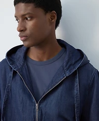 Mango Men's Hooded Denim Jacket