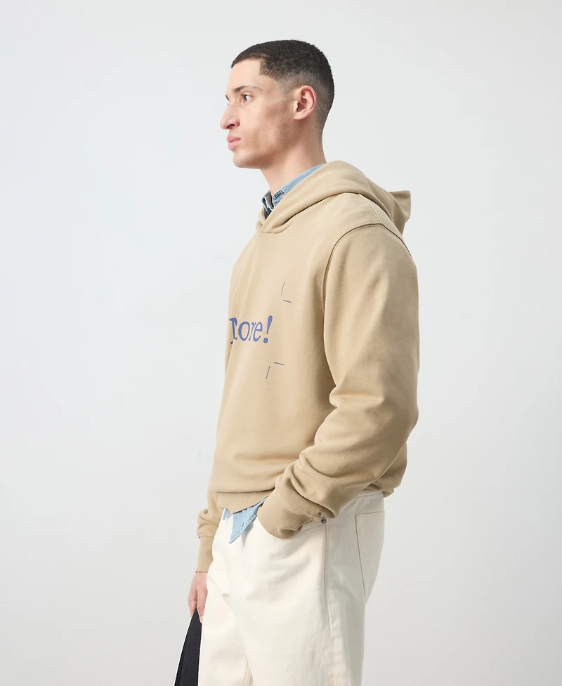 Mango Men's Cotton Printed Hooded Sweatshirt