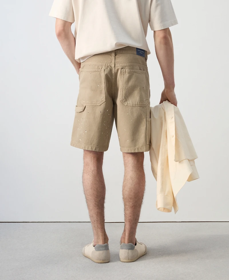 Mango Men's Denim Relaxed-Fit 8.86" Bermuda Shorts