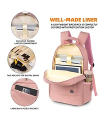 Lovevook 15.6 Inch Waterproof Laptop Backpack, Lightweight Travel Backpack with Padded Compartment for Men and Women