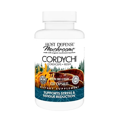 Host Defense CordyChi Capsules - Energy & Immune Support Supplement - Cordyceps & Reishi Mushroom Supplement for Relaxation & Respiratory Support