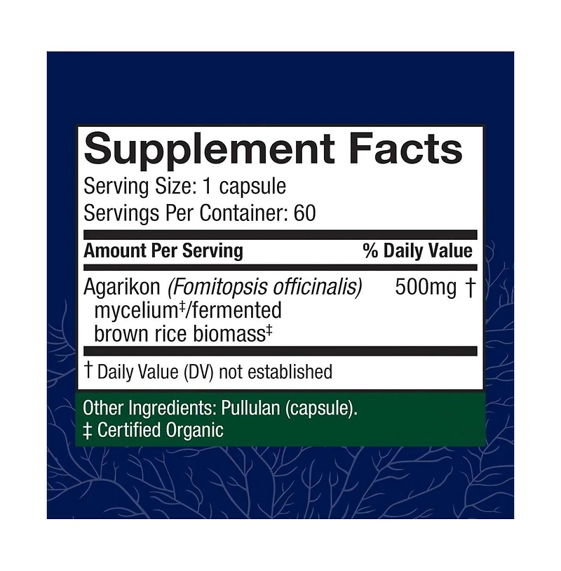 Host Defense Agarikon Capsules - Immune System Support Supplement - Mushroom Supplement to Aid Immune Functions & Cell Strength