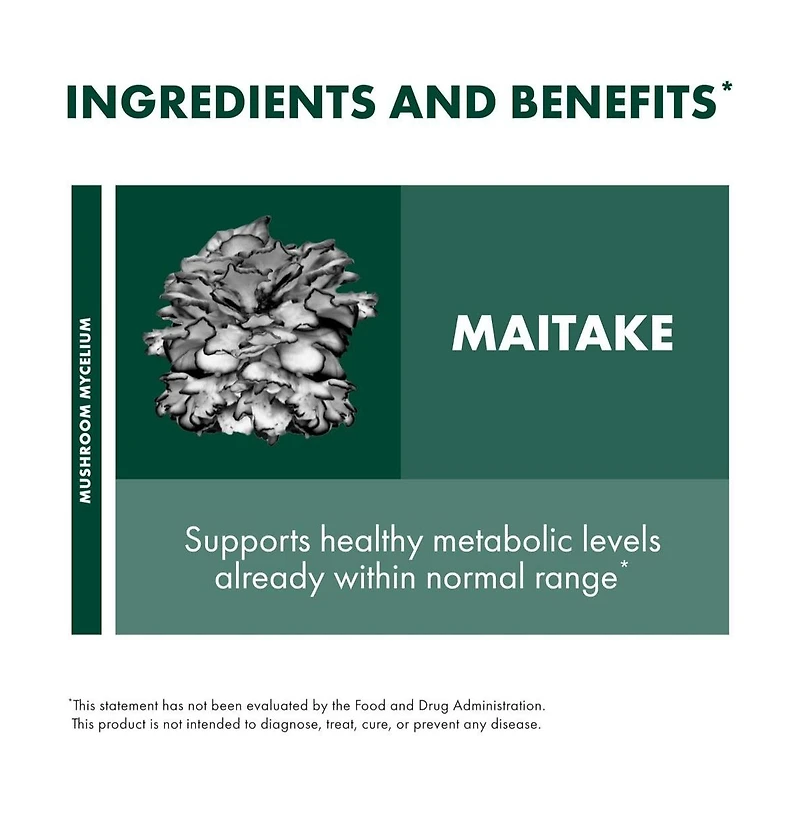 Host Defense Maitake Capsules - Immune & Cellular Health Support Supplement - Dietary Herbal Supplement with Maitake Mushroom & Mushroom Mycelium