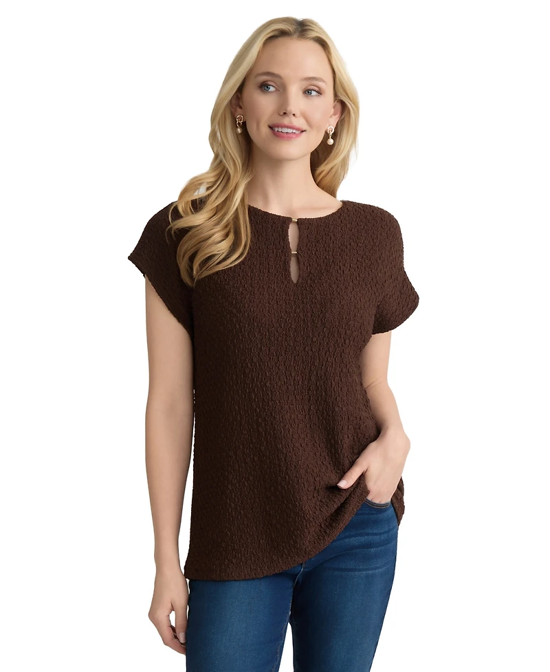 Jones New York Women's Extended Shoulder Top
