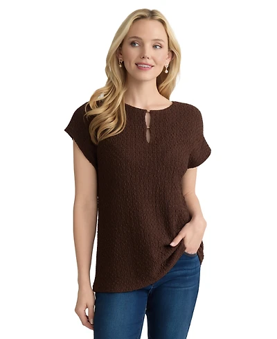 Jones New York Women's Extended Shoulder Top