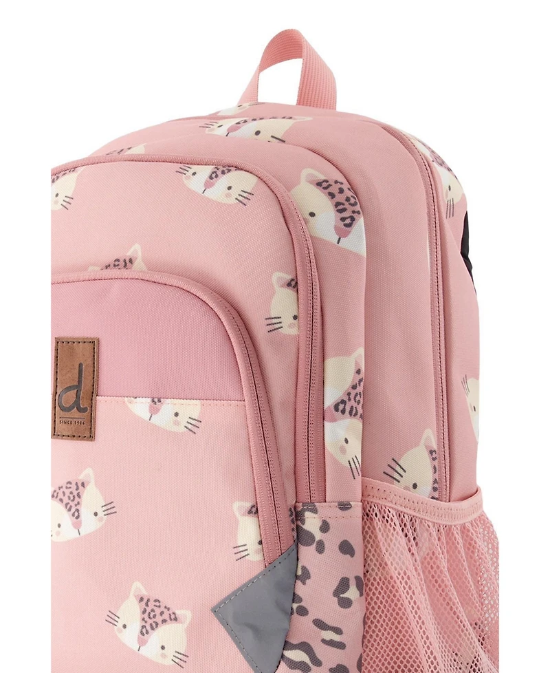 Deux par Deux Little Girl Leopard Adorable Compact Functional Spacious Backpack