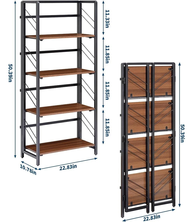 gaomon No-Assembly Folding Bookshelf