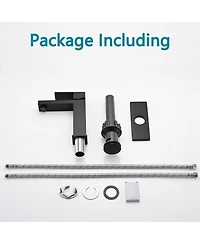 Phying Bathroom Faucet Single Hole, Single Handle Stainless Steel Faucet for Bathroom Sink with Deckplate and Drain Assembly