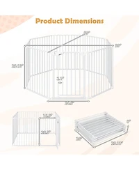 Cozito 8-Panel Extra Wide Adjustable Gate with Auto-Close Door