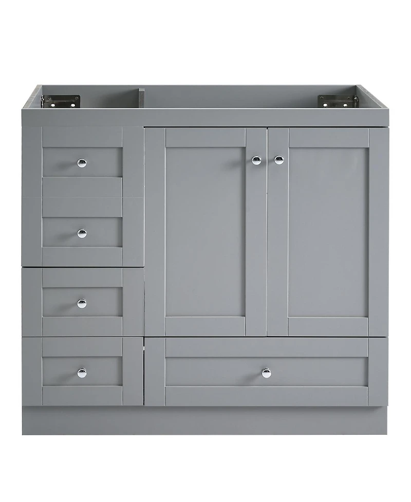 Sillysis Freestanding Bathroom Vanity Cabinet,Shaker Style Mdf, 4 Soft Close Drawers, Storage for Small Spaces