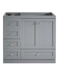 Sillysis Freestanding Bathroom Vanity Cabinet,Shaker Style Mdf, 4 Soft Close Drawers, Storage for Small Spaces