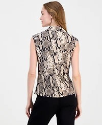 Anne Klein Petite Sleeveless Cowl Neck Knit Top