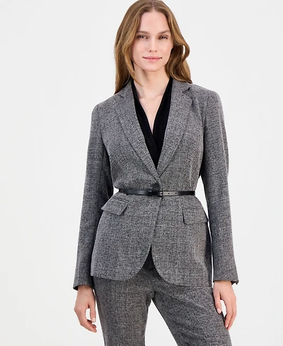 Anne Klein Women's Belted Notch-Collar Blazer