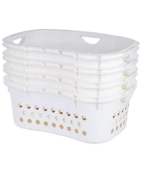 Iris 4 Pack Comfort Carry Lightweight Laundry Basket with Ergonomic Curves