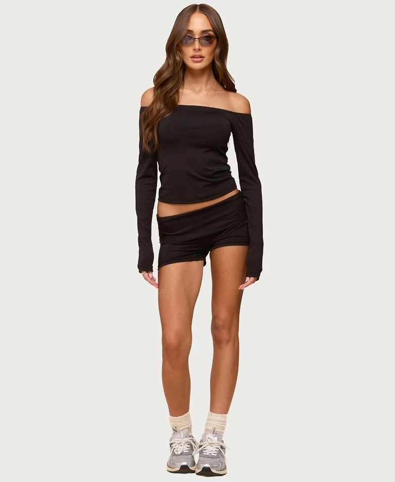 Edikted Women's Tezia Off Shoulder Long Sleeve Top