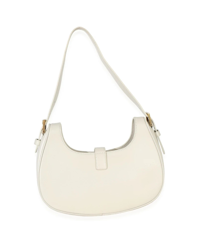 Pre-Owned Saint Laurent Cream Smooth Calfskin Le Fermoir Hobo