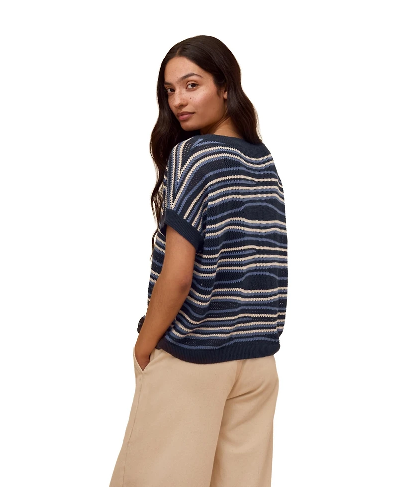 Celtic & Co. Women's Landscape Stripe Knitted Top