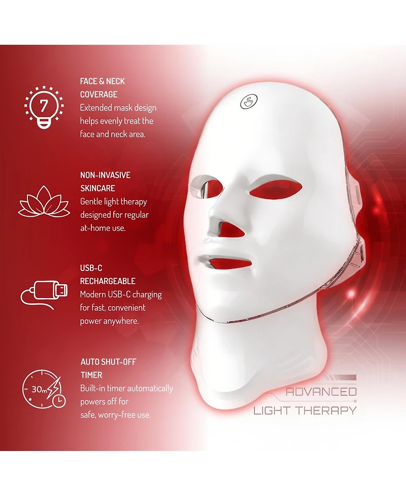 Pursonic 7 in 1 Led Mask, Anti Aging Serums and 7 Day Hyaluronic Acid