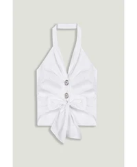 Nocturne Women's Halter Neck Tie Detail Blouse