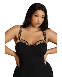 Eloquii Women's Metal Drama Jumpsuit
