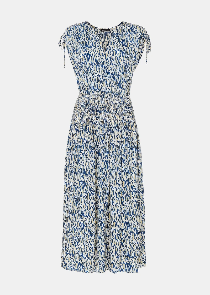 Whistles Women's Flaming Leopard Print Midi Dress