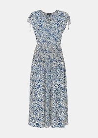 Whistles Women's Flaming Leopard Print Midi Dress