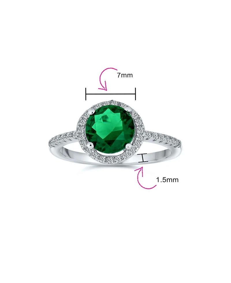 Bling Jewelry Round Halo Solitaire Cocktail Ring 3CaraT Cz Pave .925 Sterling Silver