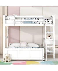 Streamdale Furniture Full Over Full Bunk Bed with Desk