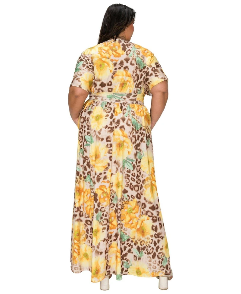 L I V D Plus Panthera Empire Waist Dress