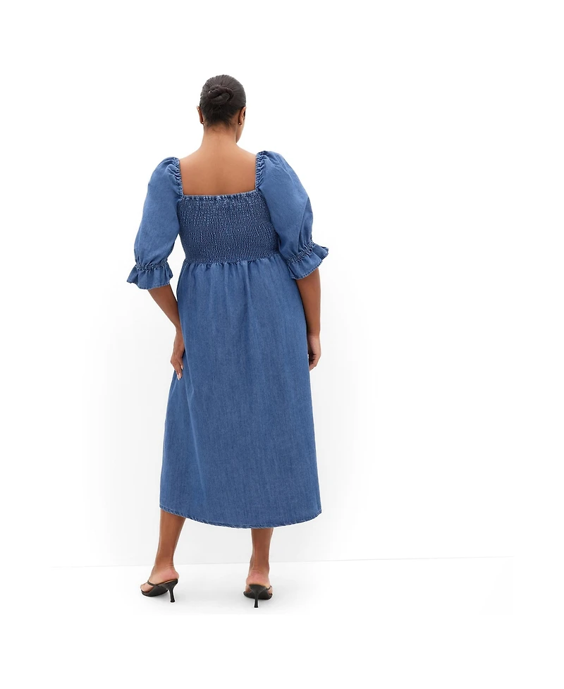 City Chic Women's Kaitlyn Denim Midi Dress