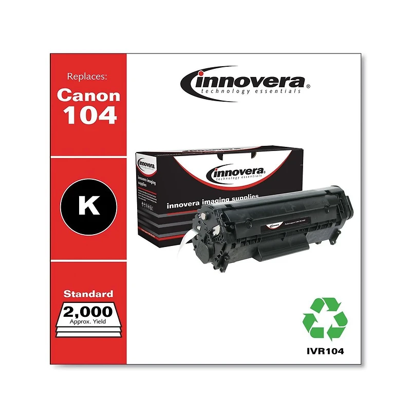 Innovera IVR104 Remanufactured Black Toner Replacement for 0263B001AA No. 104 2000 Page-Yield