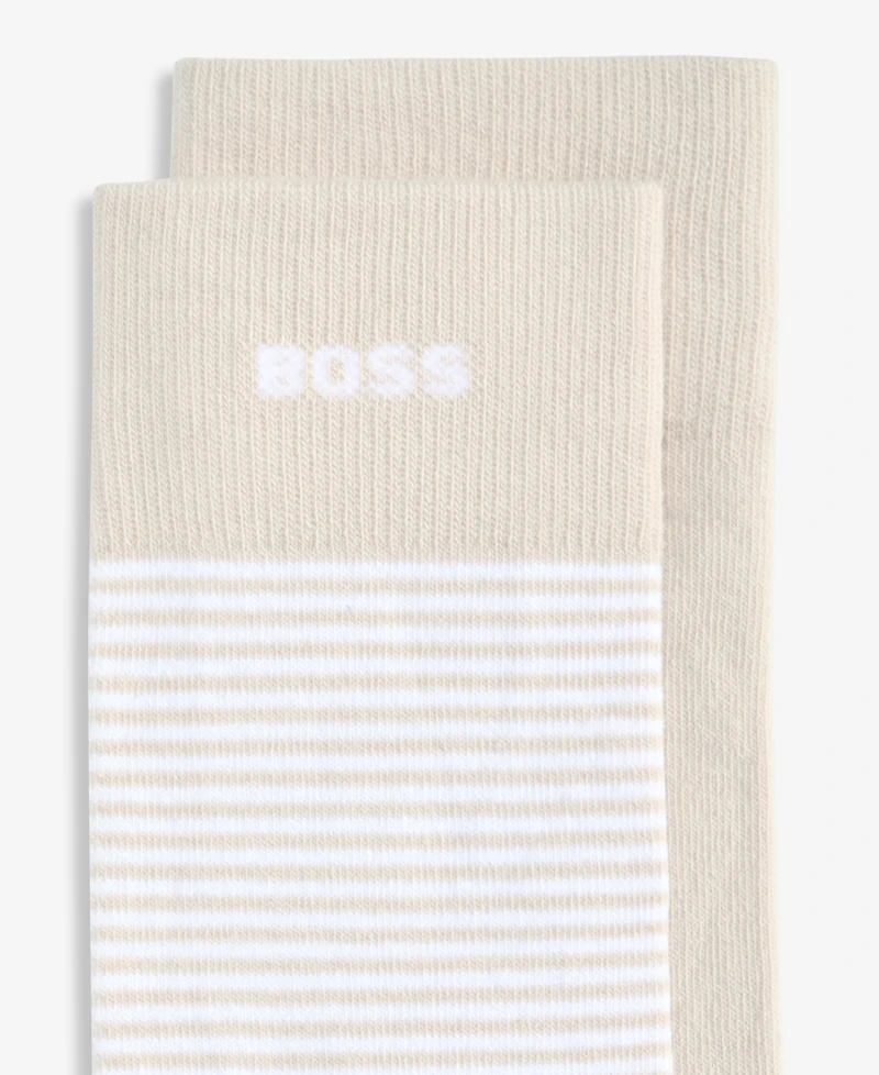 Boss by Hugo Boss Men's Striped Socks, 2-Pack
