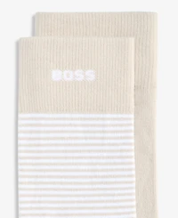 Boss by Hugo Boss Men's Striped Socks, 2-Pack