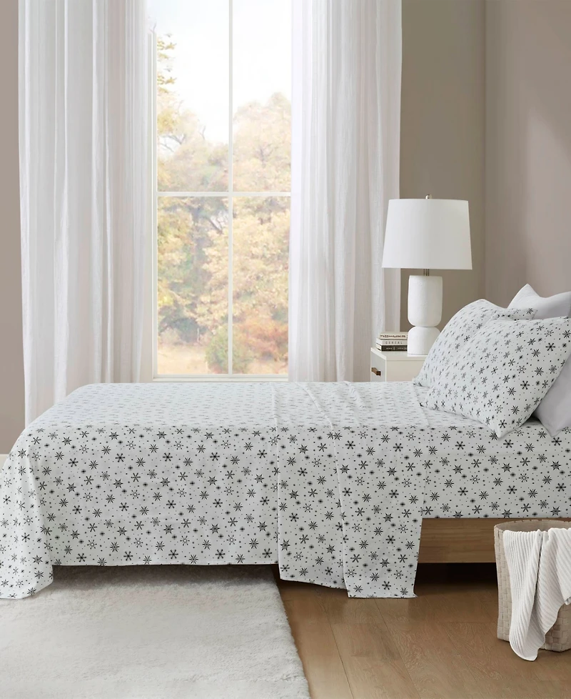 Madison Park Novelty Printed Cotton Flannel 3-Pc. Sheet Set
