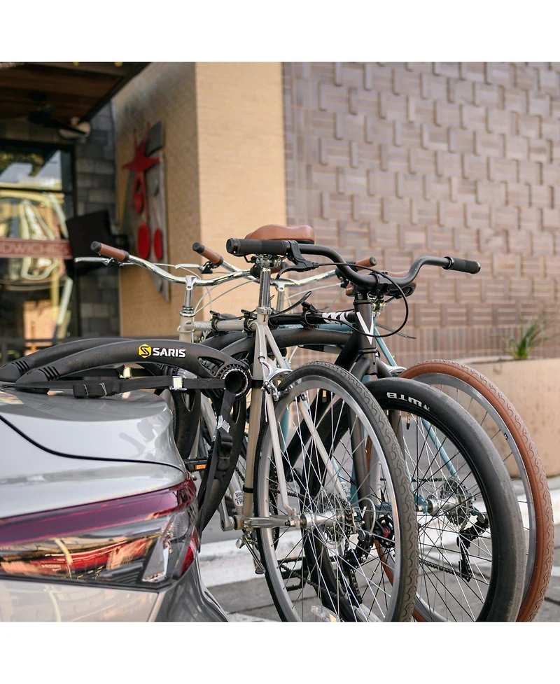 Saris Bike Racks, Bones Car Trunk Bicycle Rack Carrier, Mounts 3 Bikes