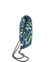 Deux par Deux Little Boy Checkered Durable Lightweight Sporty Drawstring Bag