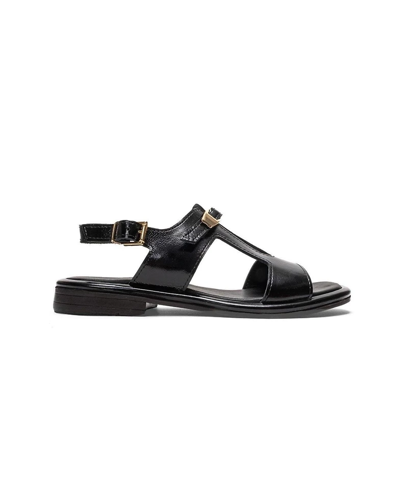 Forever & Always Shoes Women's Auren Leather Buckle Sandal