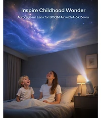 Aurzen Aurora Beam Lens for Projector, 5X Bigger Image and Wide Angle, Star Projector Accessory, Magnetic Snap-On Design, for Immersive Viewing