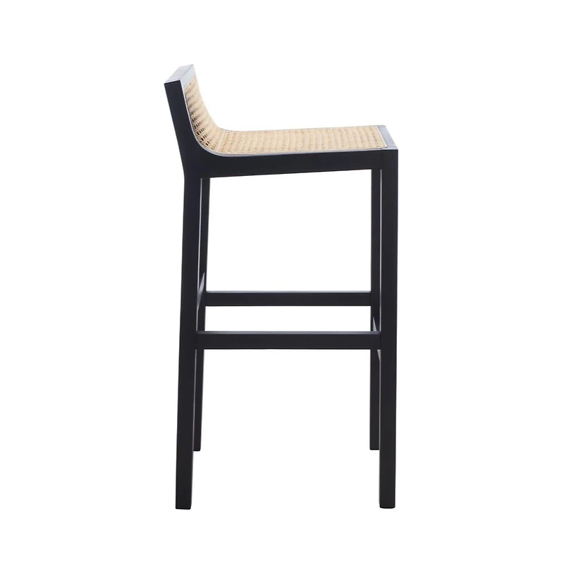 Safavieh Saito Low Back Cane Bar Stool