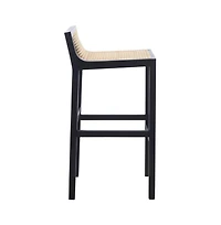 Safavieh Saito Low Back Cane Bar Stool