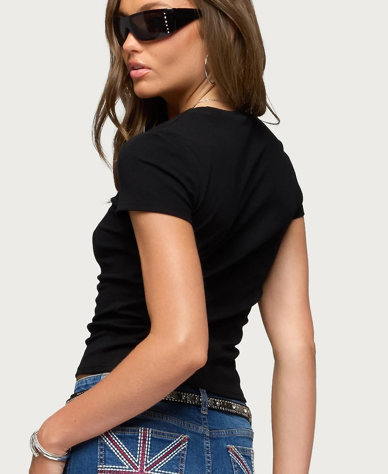 Edikted Women's Icon Rhinestone T Shirt